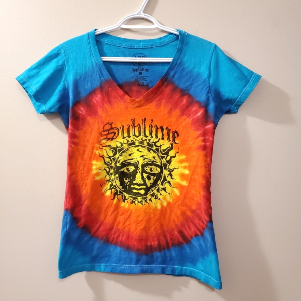 Sublime tie dye print band tee - Size L